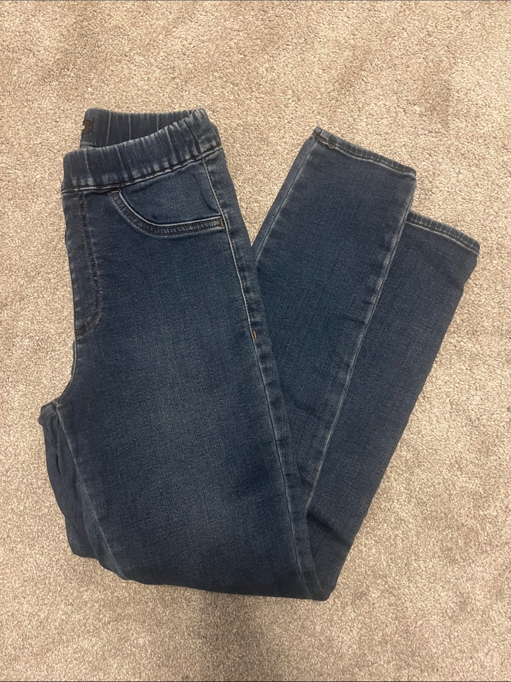 Women’s Dark Blue Pull-On Stretch Jeans